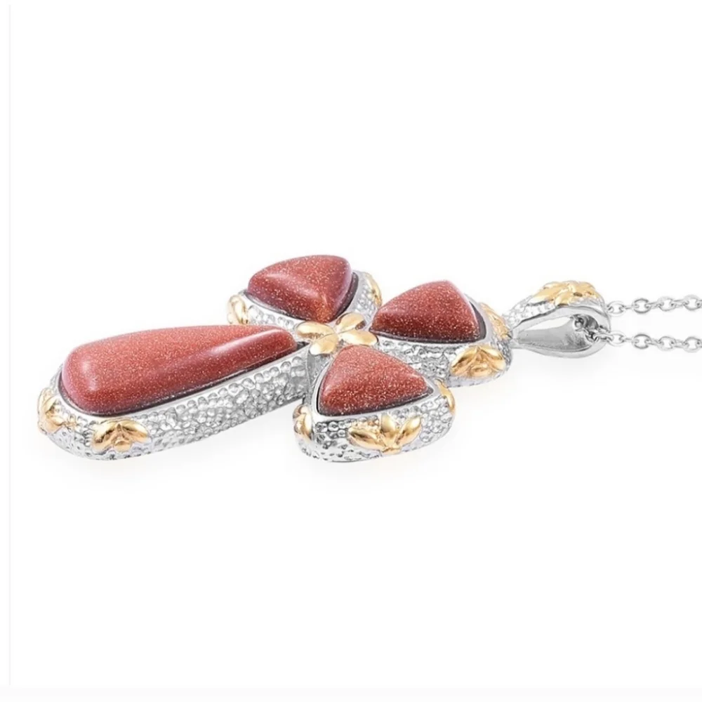 Goldstone Stainless Steel  Pendant - Picture 3 of 3
